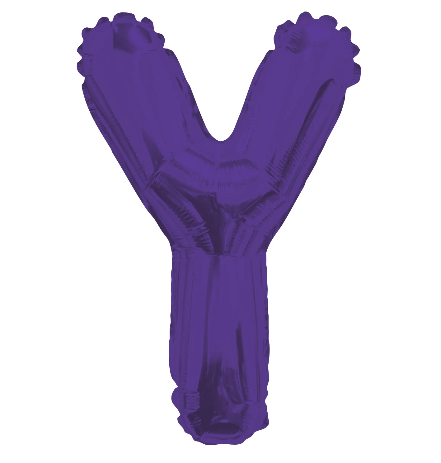 14" Airfill with Valve Only Letter Y Purple Balloon (Sticks Sold Separately)