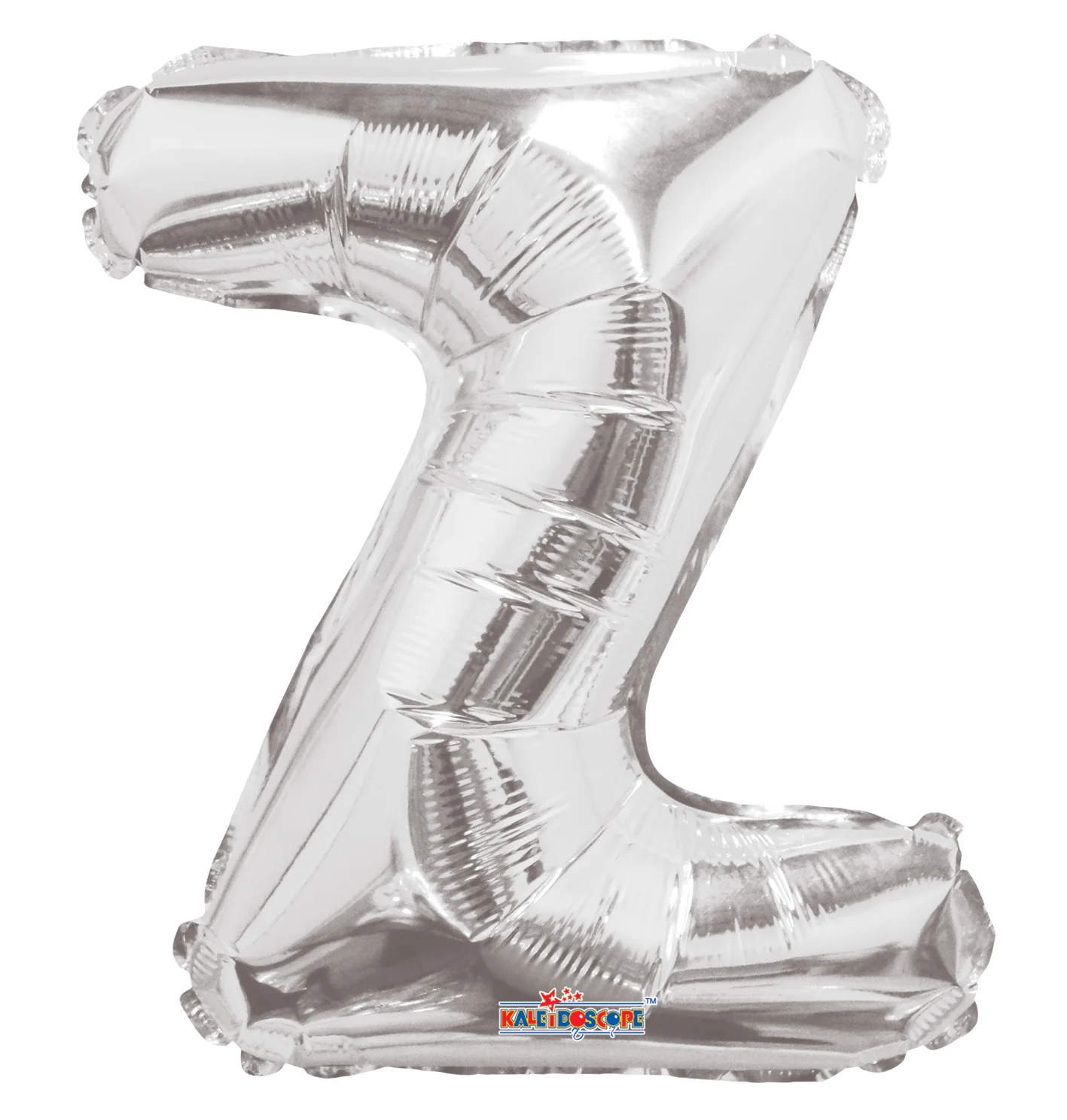 14" Airfill with Valve Only Letter Z Silver Balloon (Sticks Sold Separately)