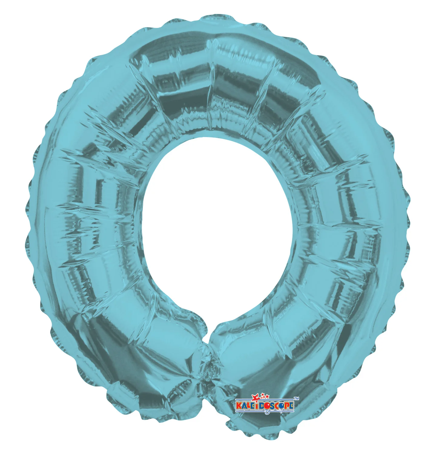 14" Airfill with Valve Only Number 0 Light Blue Balloon (Sticks Sold Separately)