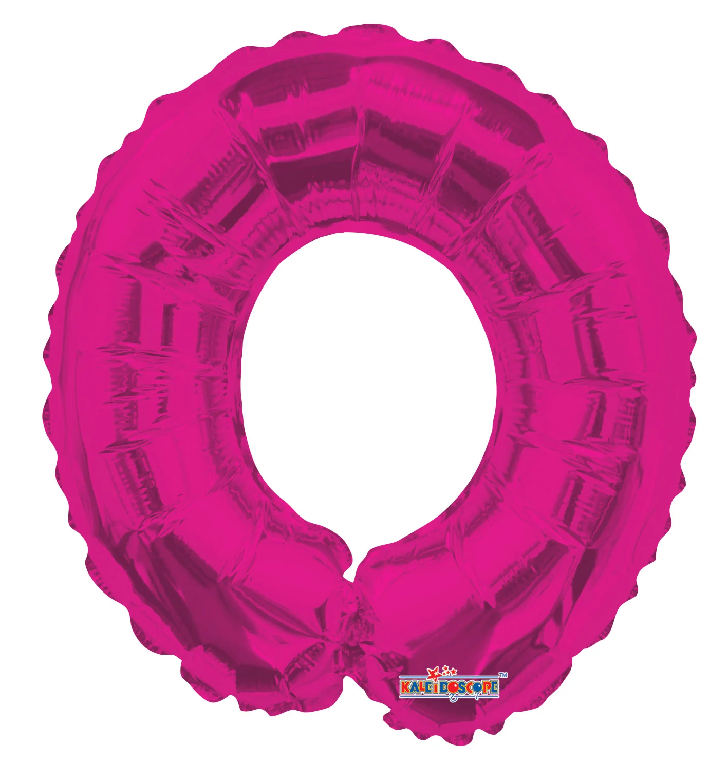 14" Airfill with Valve Only Number 0 Magenta Balloon (Sticks Sold Separately)