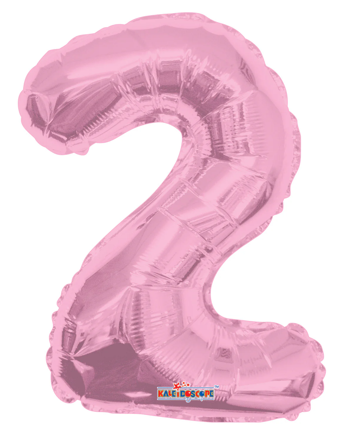 14" Airfill with Valve Only Number 2 Light Pink Balloon (Sticks Sold Separately)