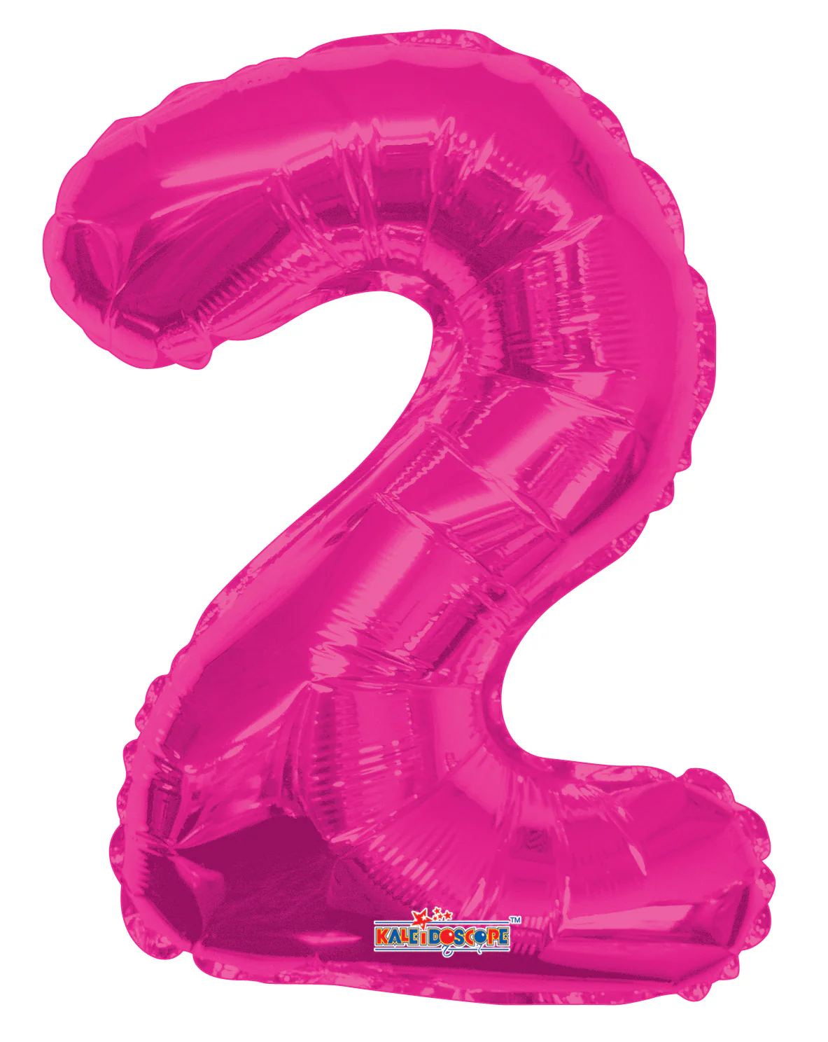 14" Airfill with Valve Only Number 2 Magenta Balloon (Sticks Sold Separately)