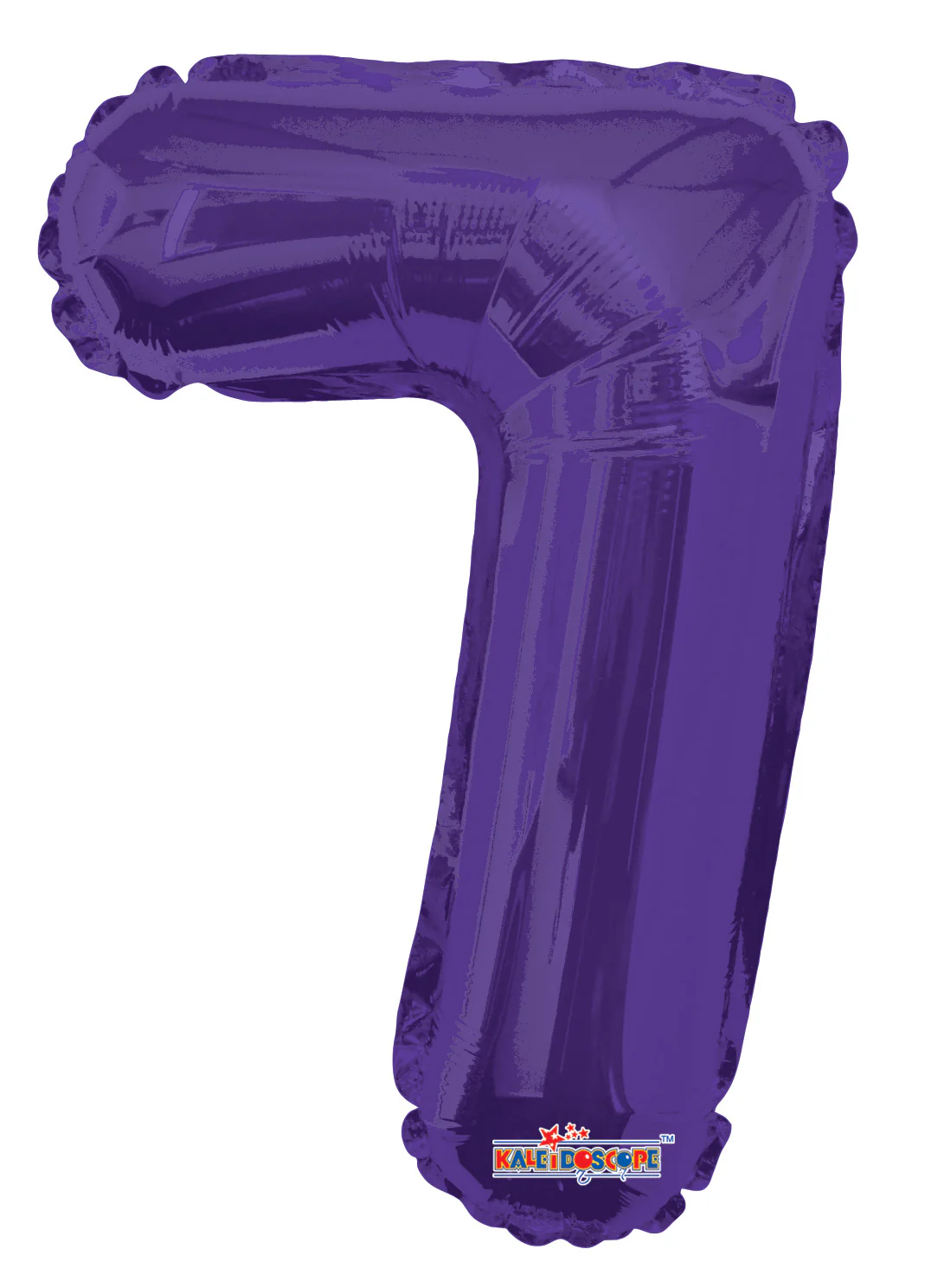 14" Airfill with Valve Only Number 7 Purple Balloon (Sticks Sold Separately)