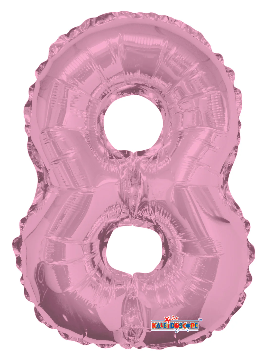 14" Airfill with Valve Only Number 8 Light Pink Balloon (Sticks Sold Separately)
