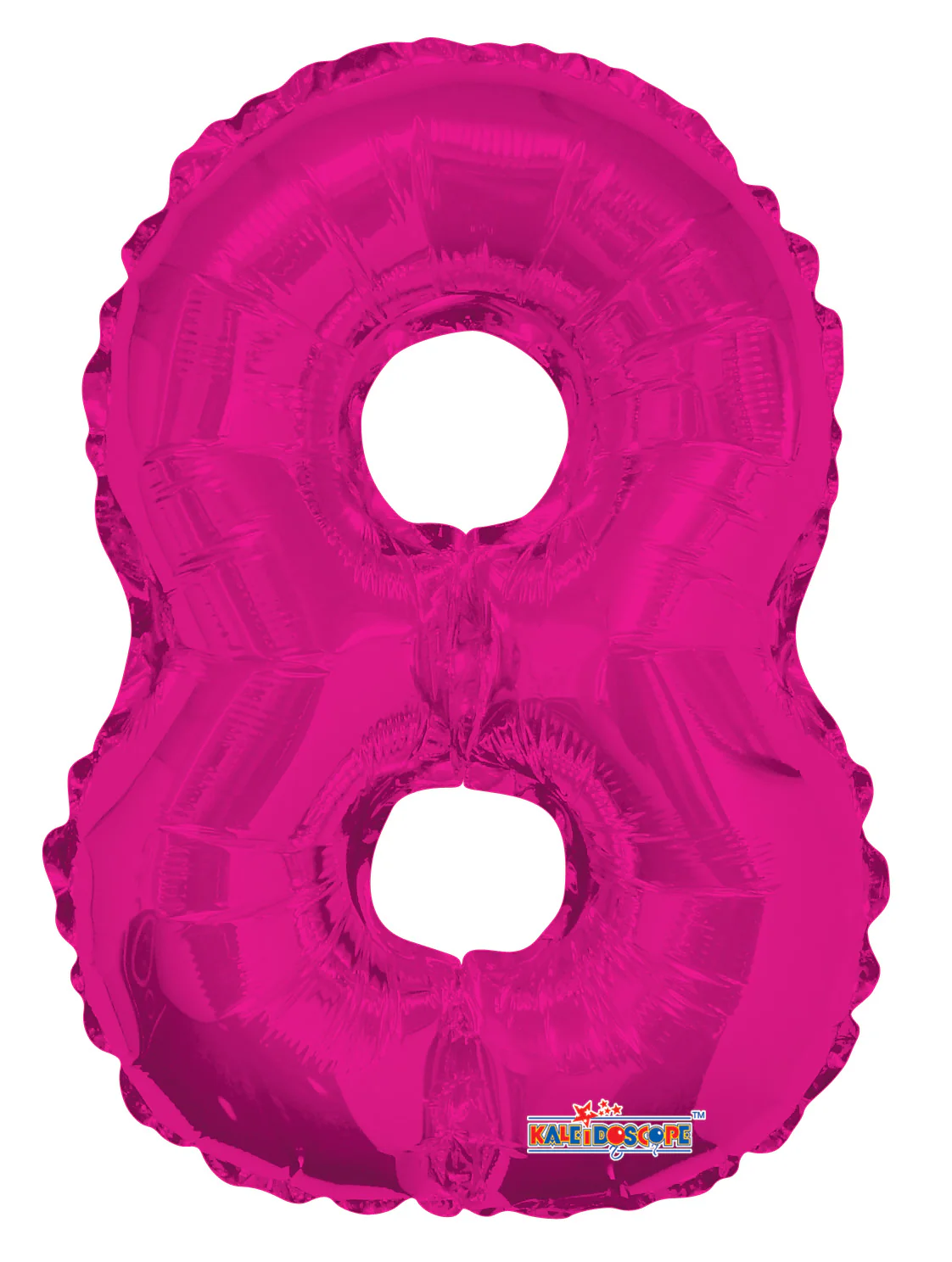 14" Airfill with Valve Only Number 8 Magenta Balloon (Sticks Sold Separately)