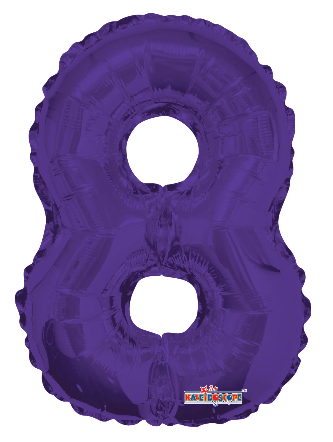 14" Airfill with Valve Only Number 8 Purple Balloon (Sticks Sold Separately)