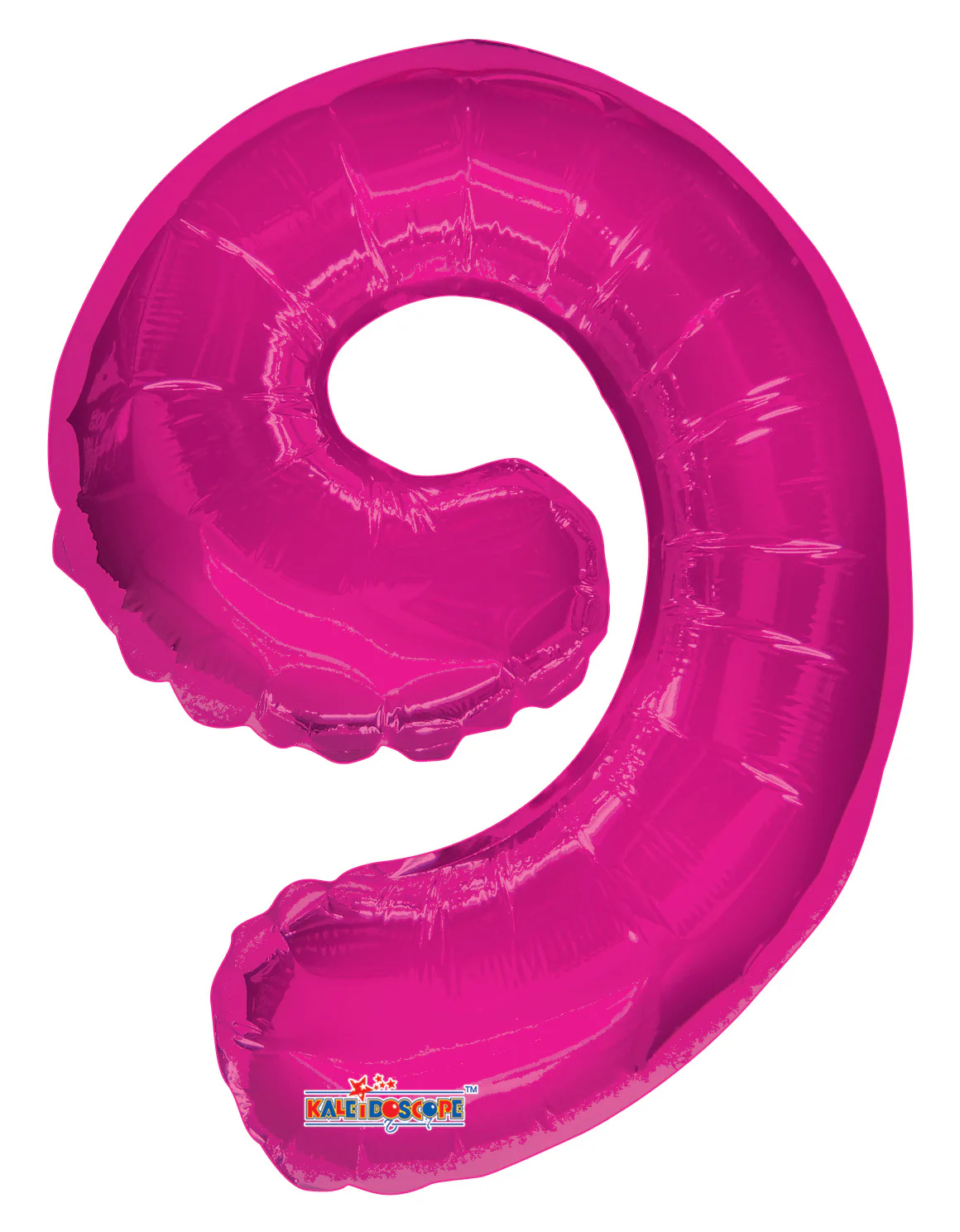 14" Airfill with Valve Only Number 9 Magenta Balloon (Sticks Sold Separately)