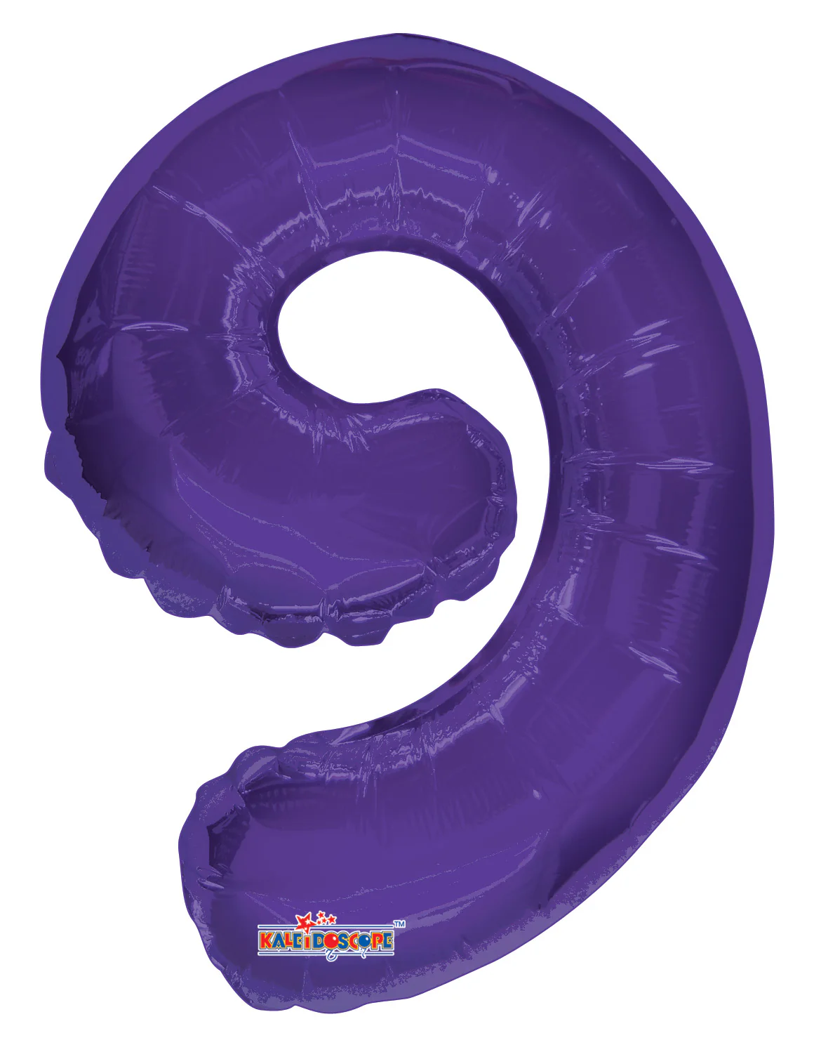 14" Airfill with Valve Only Number 9 Purple Balloon (Sticks Sold Separately)