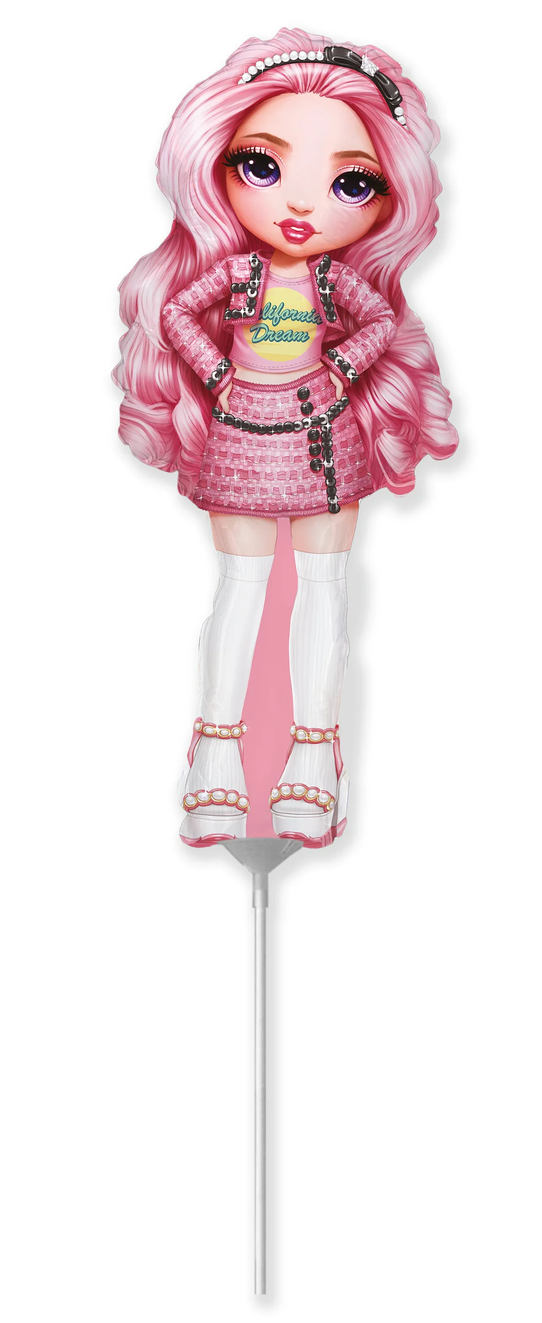 14" Airfill Only Bella Parker Foil Balloon (Sticks Sold Separately)