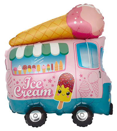 14" Airfill Only Ice Cream Truck Foil Balloon