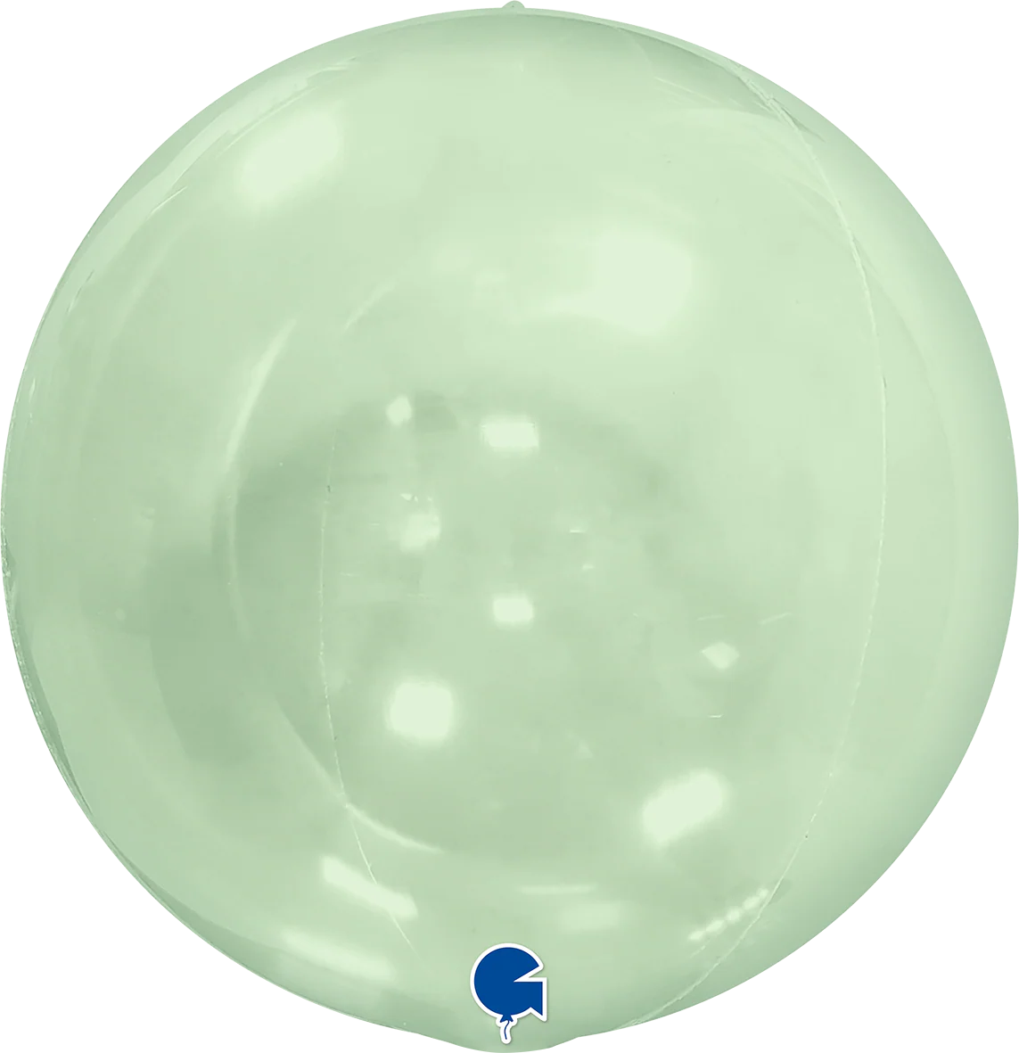 15" (22" Deflated) Transparent Green Globe Balloon