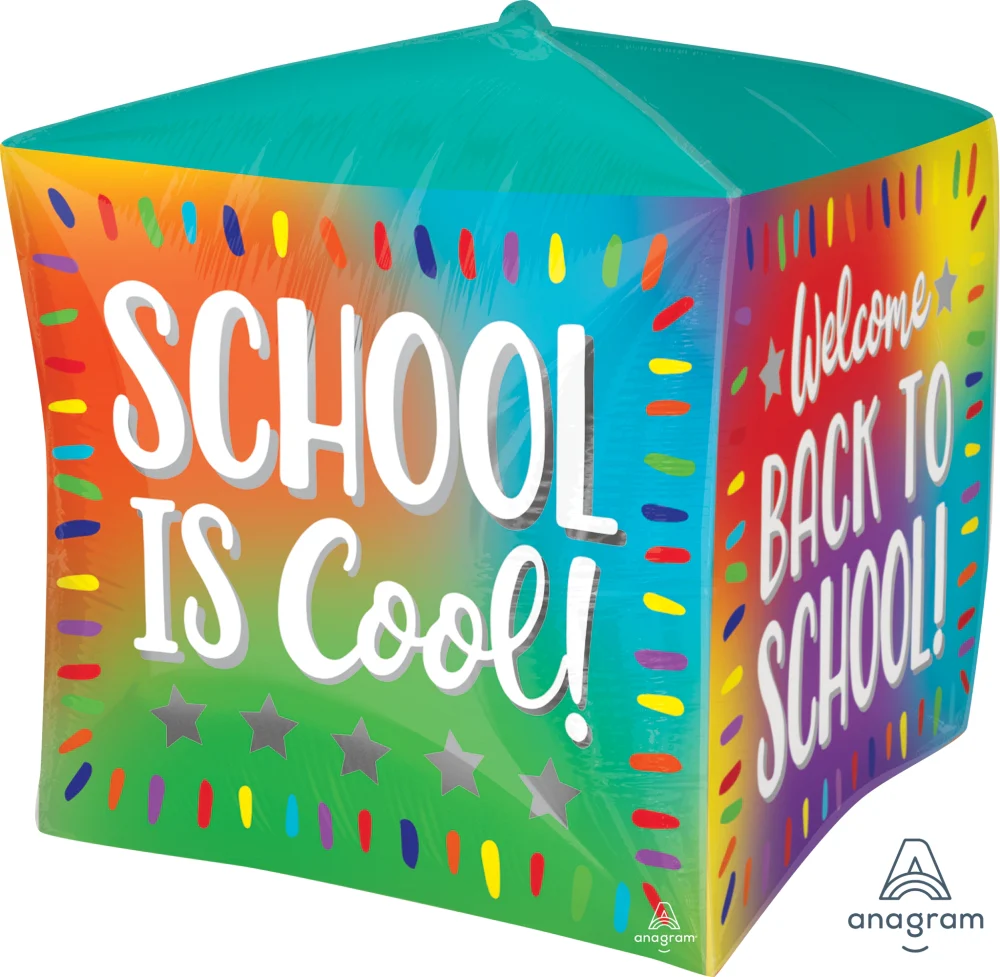 15" UltraShape Cubez Ombré Back to School Foil Balloon