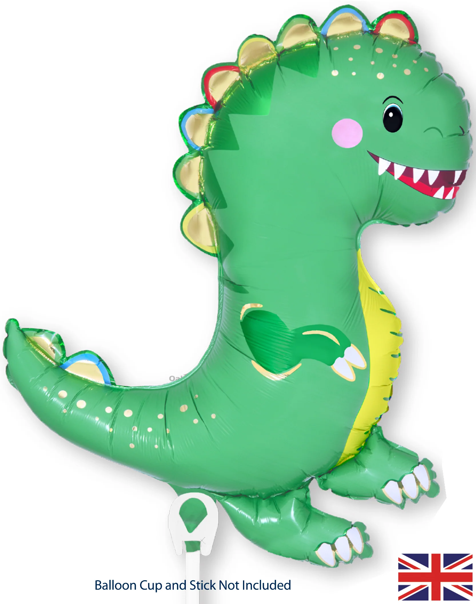 15" Airfill Only (Sticks Sold Separately) Oaktree Mini Shape Happy Dinosaur Metallic Packaged