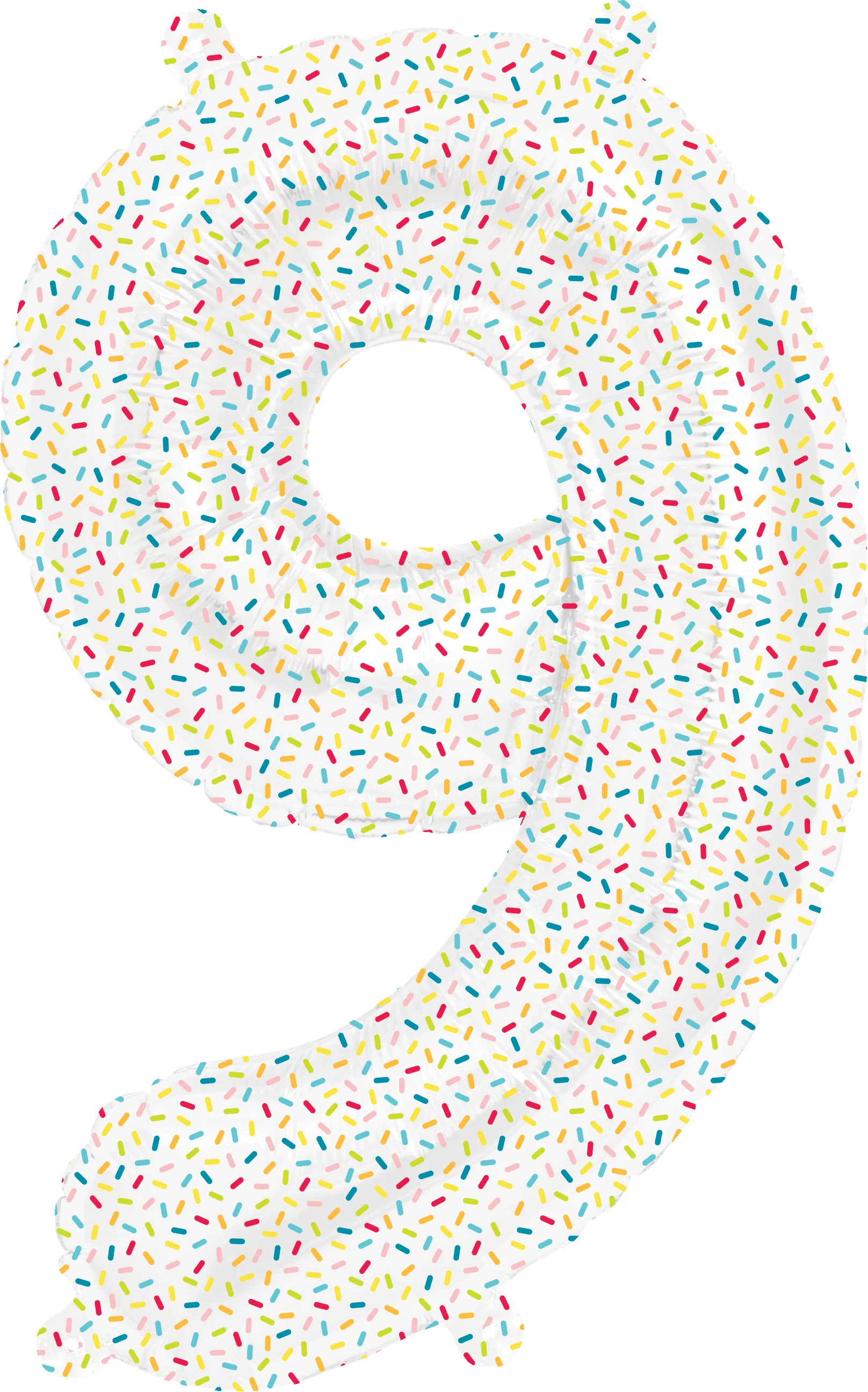 16" Airfill Only Number 9 Sprinkles Foil Balloon