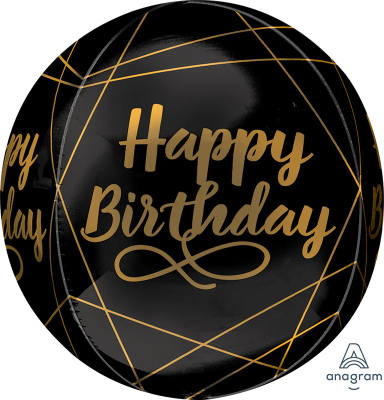 16" Elegant Birthday Orbz Foil Balloon