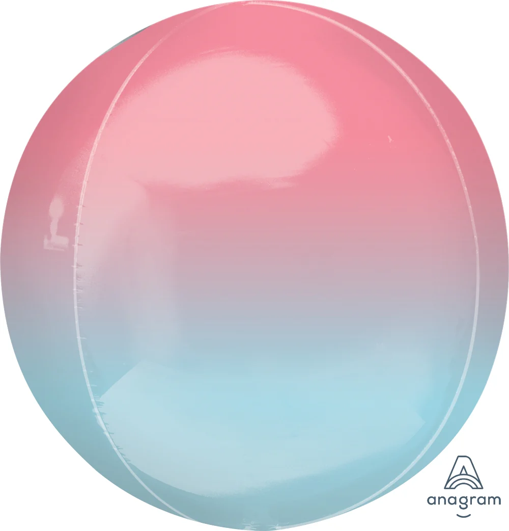 16" Foil Balloon Ombre Orbz Red and Blue