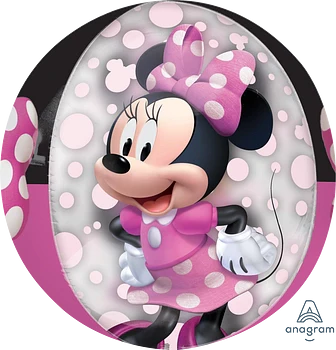 16" Minnie Mouse Forever Orbz Clear Foil Balloon - Image 3