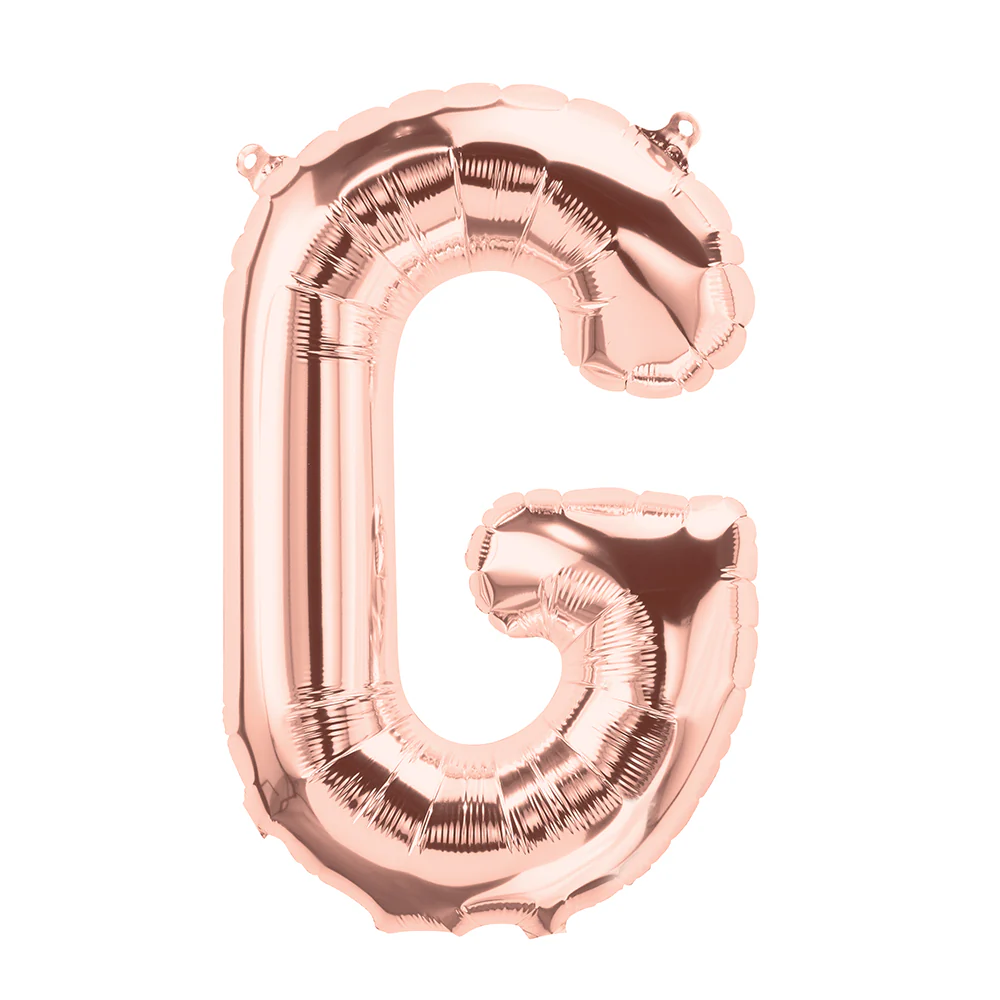 16" Northstar Brand Airfill Only Letter G - Rose Gold Letter Foil Balloon