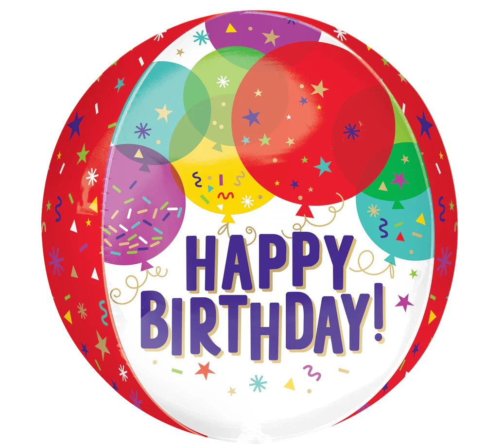 16" Jumbo Orbz Birthday Balloons Foil Balloon