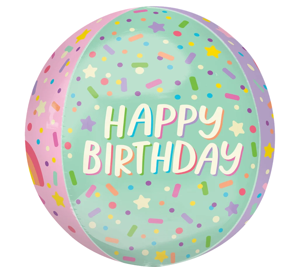 16" Jumbo Orbz Ice Cream Party Birthday Foil Balloon - Image 2