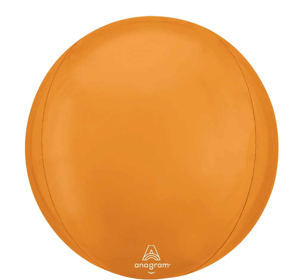 16" Jumbo Orbz Vibrant Orange Foil Balloon