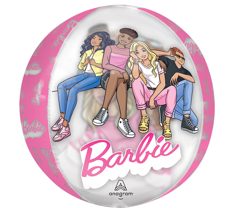 16" Orbz Clear Barbie Foil Balloon