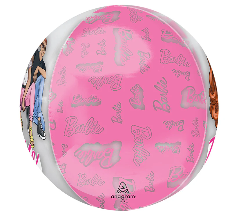 16" Orbz Clear Barbie Foil Balloon - Image 2