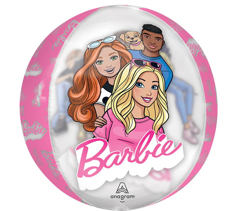 16" Orbz Clear Barbie Foil Balloon - Image 3