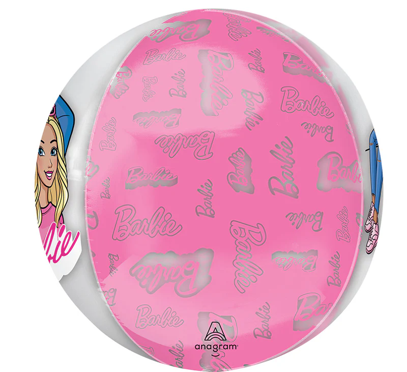 16" Orbz Clear Barbie Foil Balloon - Image 4