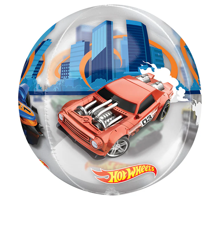 16" Orbz Clear Hot Wheels Foil Balloon - Image 2