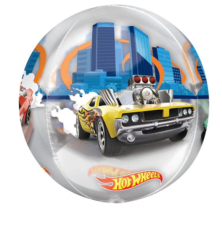 16" Orbz Clear Hot Wheels Foil Balloon - Image 3