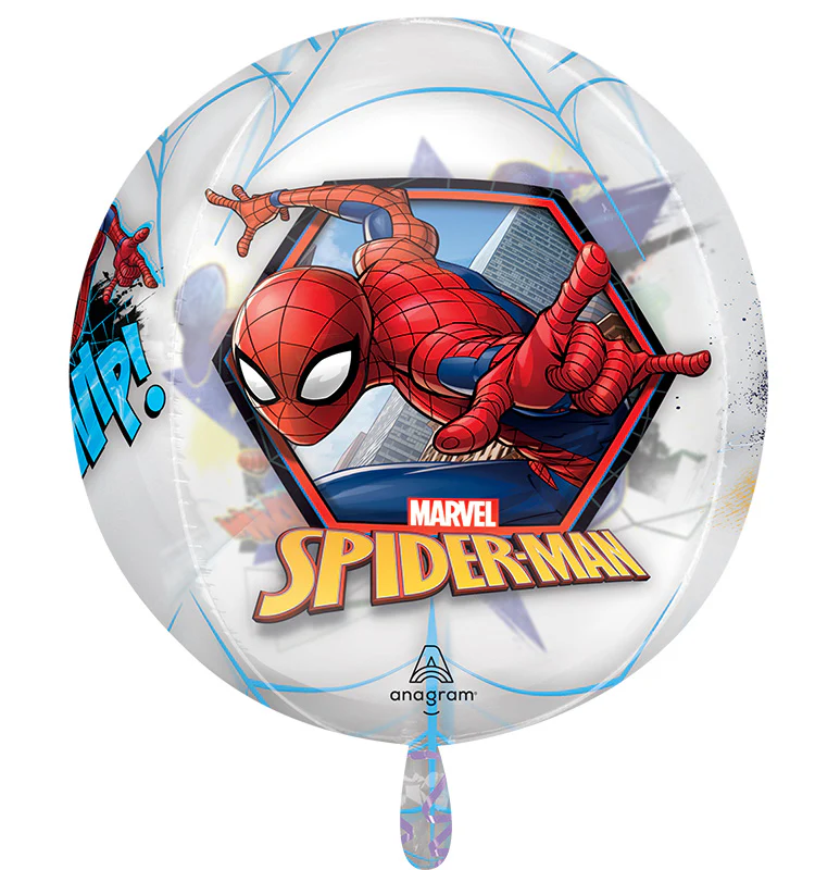 16" Orbz Clear Spiderman Foil Balloon