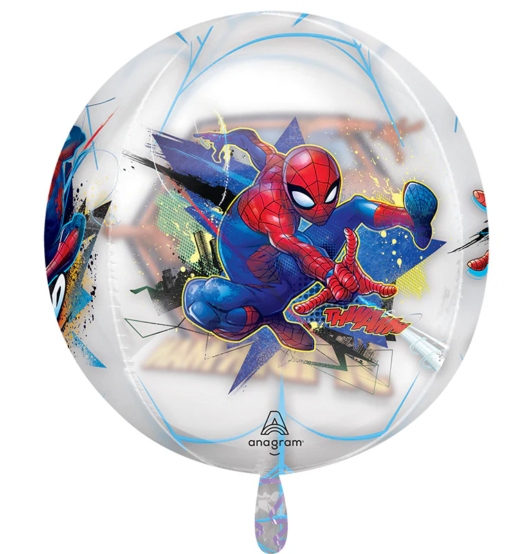 16" Orbz Clear Spiderman Foil Balloon - Image 3