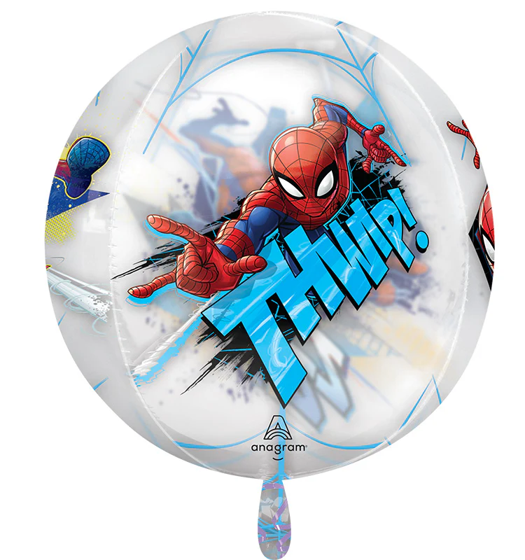 16" Orbz Clear Spiderman Foil Balloon - Image 4