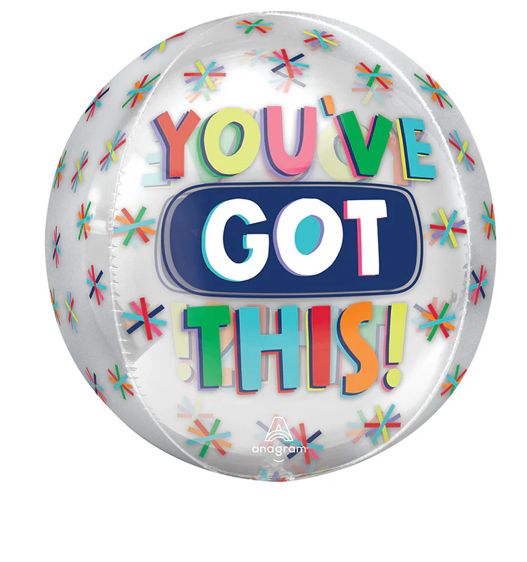 16" Orbz Clear You've Got This! Foil Balloon