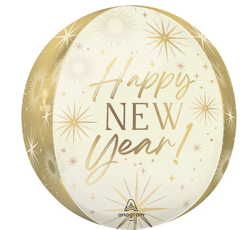 16" Orbz Golden Soiree New Year Foil Balloon