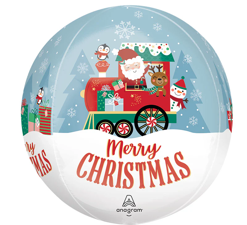 16" Orbz North Pole Express Christmas Foil Balloon