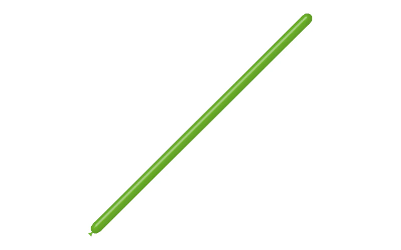 160BN Balloonia Brand Professional Line Twisting/Modelling Latex Balloons Standard Apple Green (100 Per Bag) - Image 3