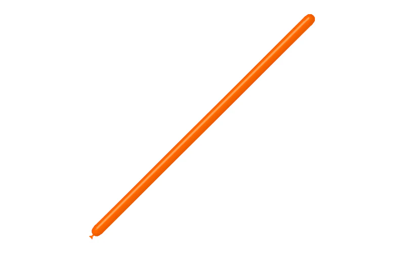 160BN Balloonia Brand Professional Line Twisting/Modelling Latex Balloons Standard Orange (100 Per Bag) - Image 3