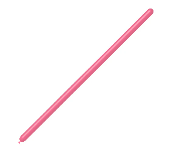 160BN Balloonia Brand Professional Line Twisting/Modelling Latex Balloons Standard Pink (100 Per Bag)