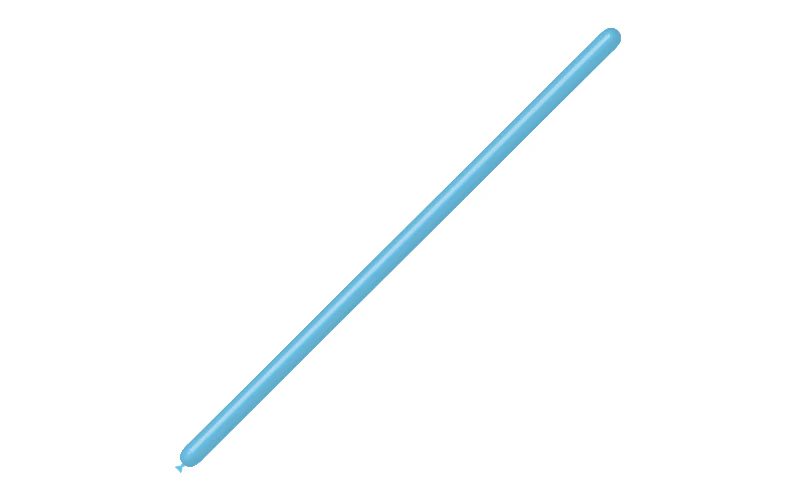 160BN Balloonia Brand Professional Line Twisting/Modelling Latex Balloons Standard Sky Blue (100 Per Bag) - Image 3