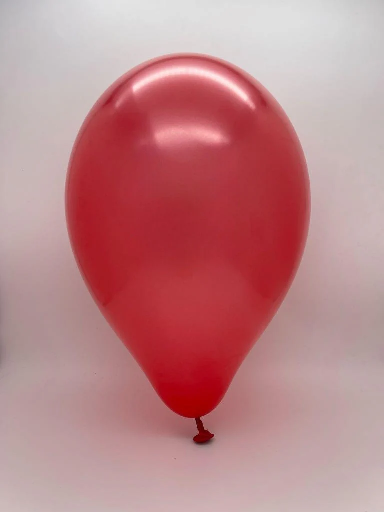 160G Gemar Latex Balloons (Bag of 50) Metallic Modelling/Twisting Deep Red - Image 2