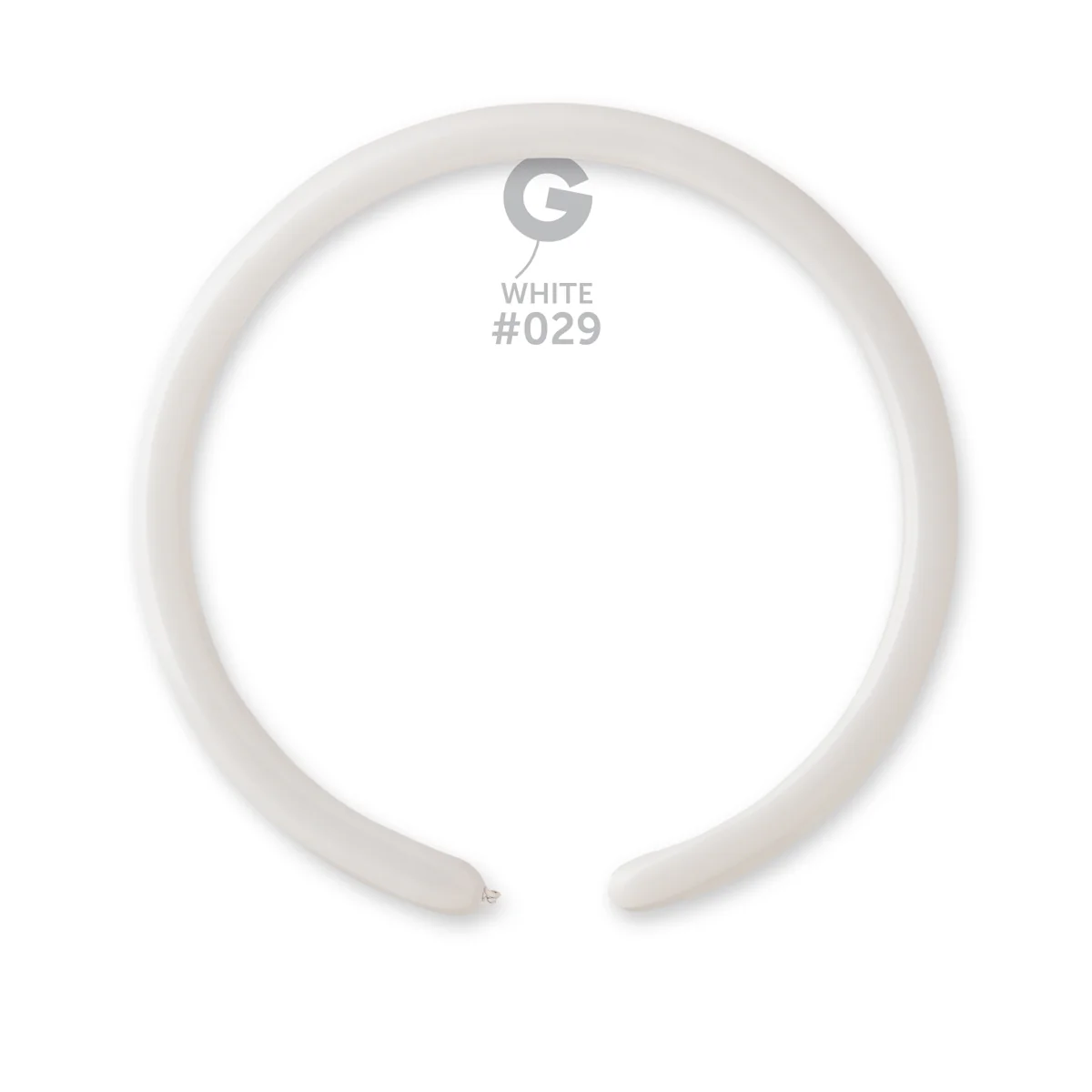160G Gemar Latex Balloons (Bag of 50) Metallic Modelling/Twisting White