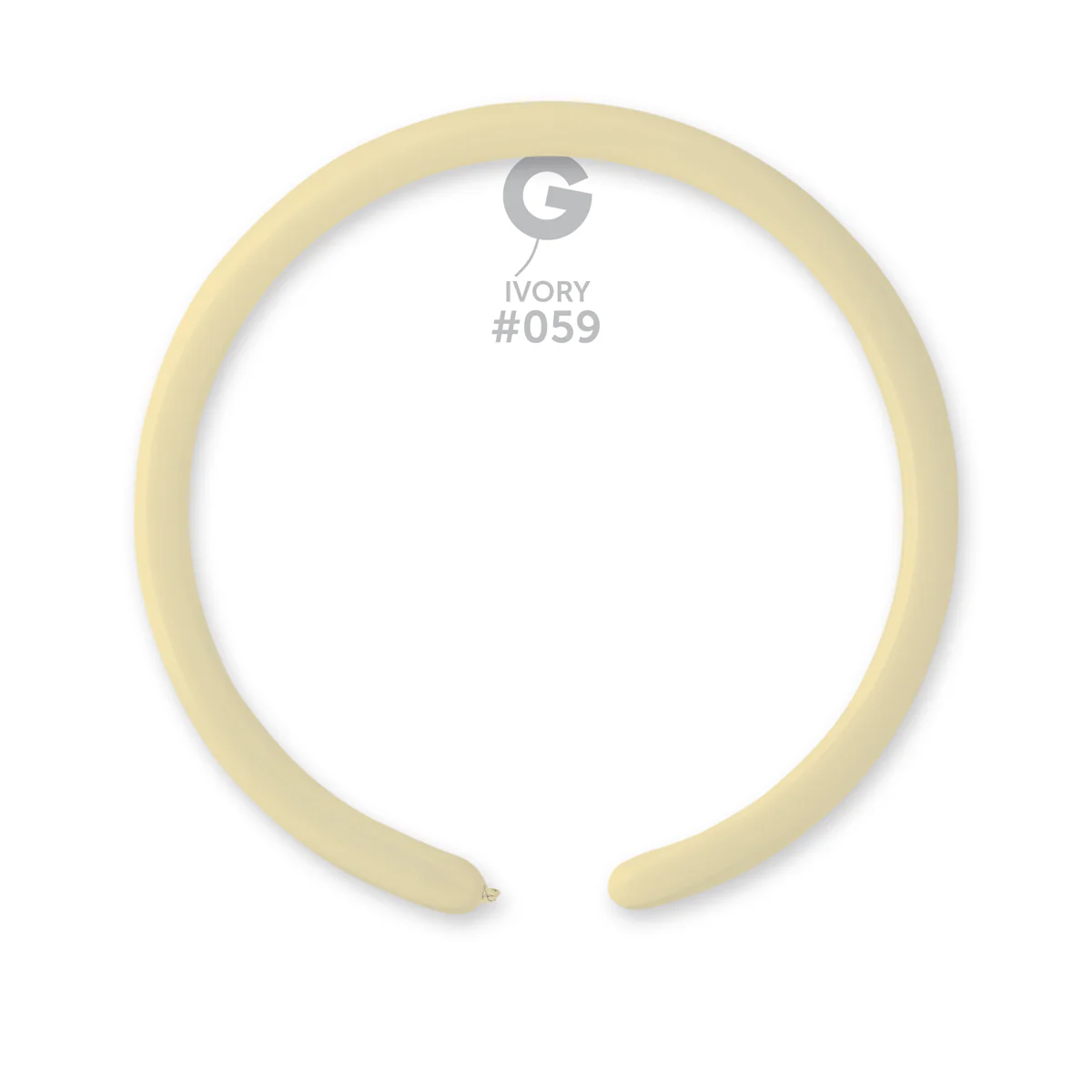 160G Gemar Latex Balloons (Bag of 50) Modelling/Twisting Ivory