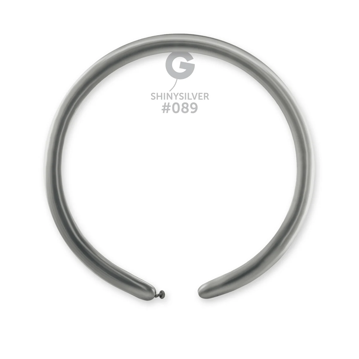 160G Gemar Latex Balloons (Bag of 50) Shiny Silver Twisting
