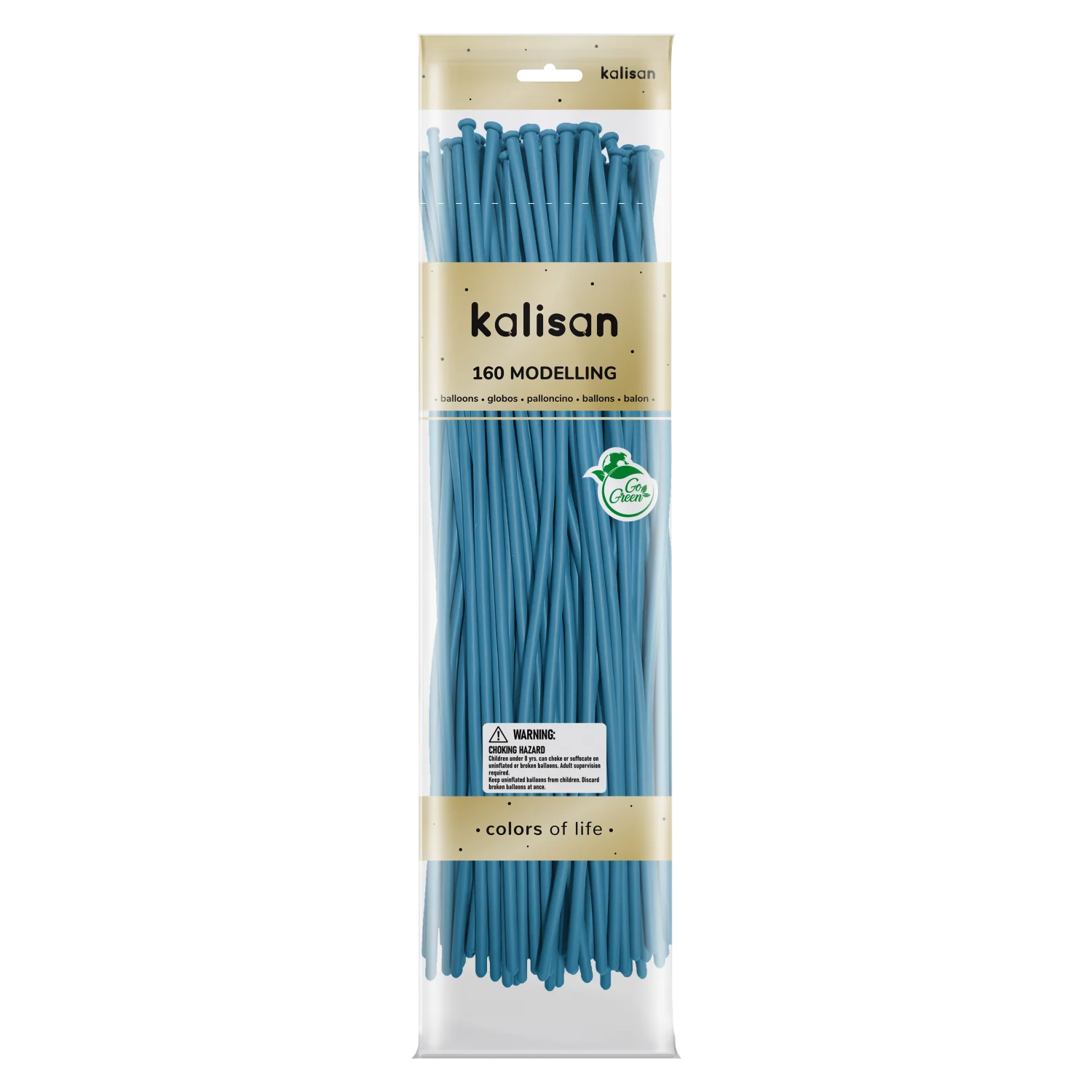 160K Nozzle Up Kalisan Twisting Latex Balloons Standard Baby Blue (50 Per Bag)