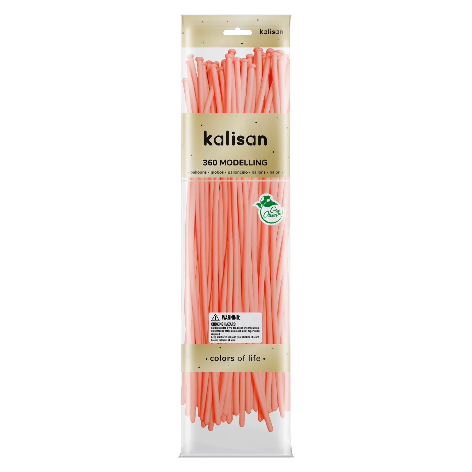160K Nozzle Up Kalisan Twisting Latex Balloons Standard Baby Pink (50 Per Bag)
