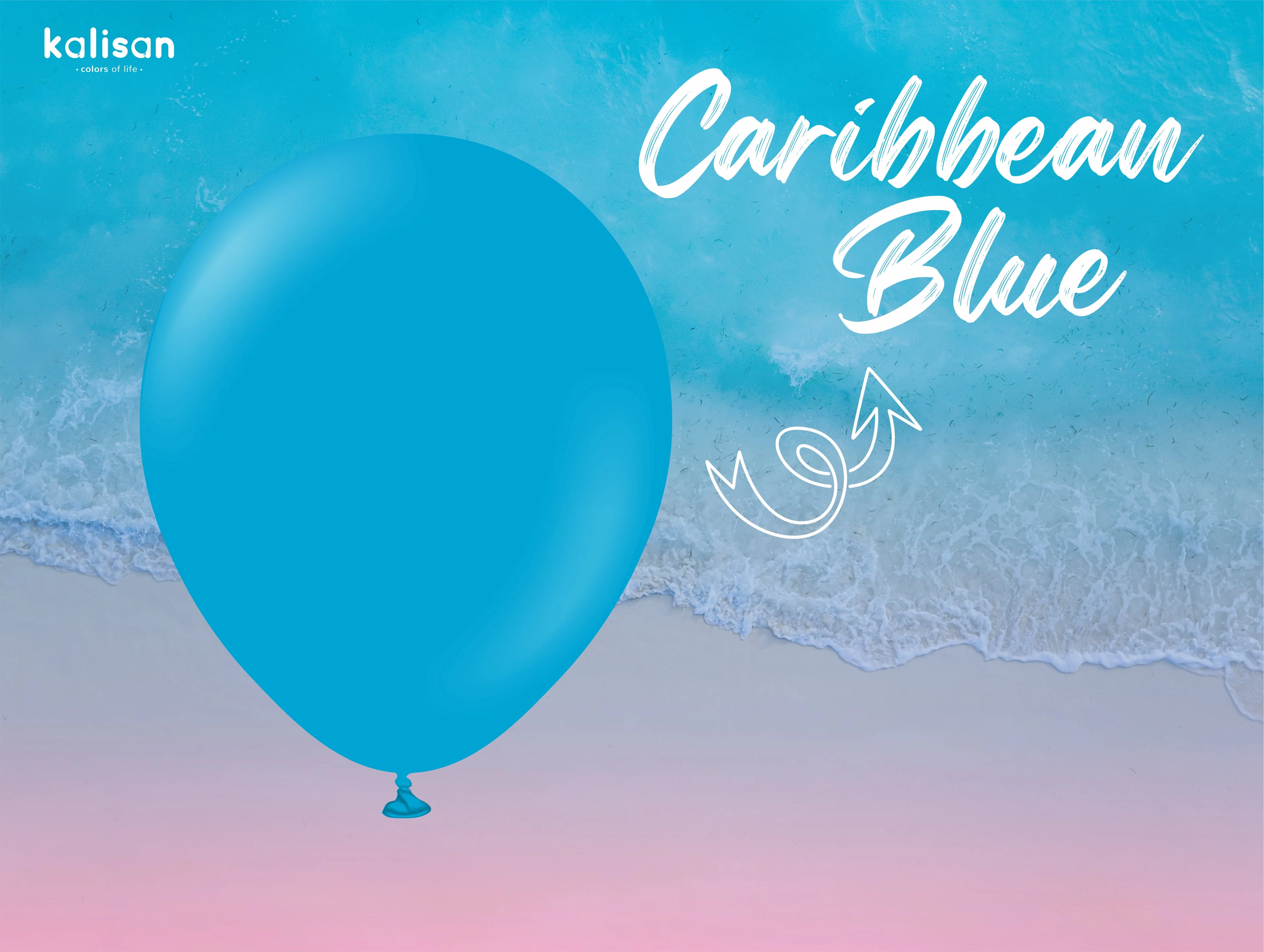 160K Nozzle Up Kalisan Twisting Latex Balloons Standard Caribbean Blue (50 Per Bag) - Image 11