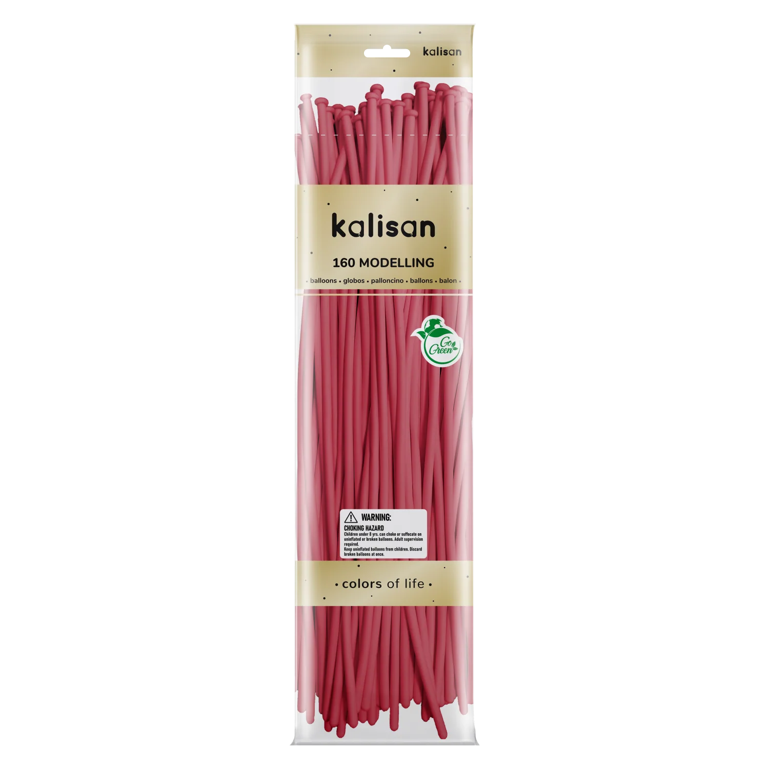160K Nozzle Up Kalisan Twisting Latex Balloons Standard Queen Pink (50 Per Bag)
