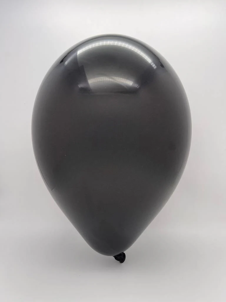 17" Black Tuftex Latex Balloons Designer Balloons (25 Per Bag) - Image 2